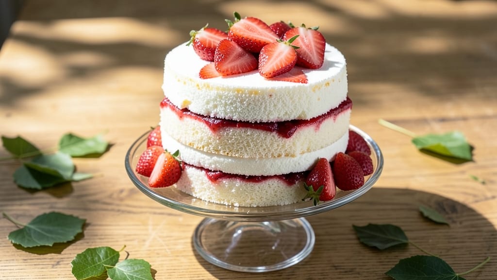 Angel Food Cake with Strawberry Pie Filling Recipe: Light Cloud Meets Bursting Berry Bliss
