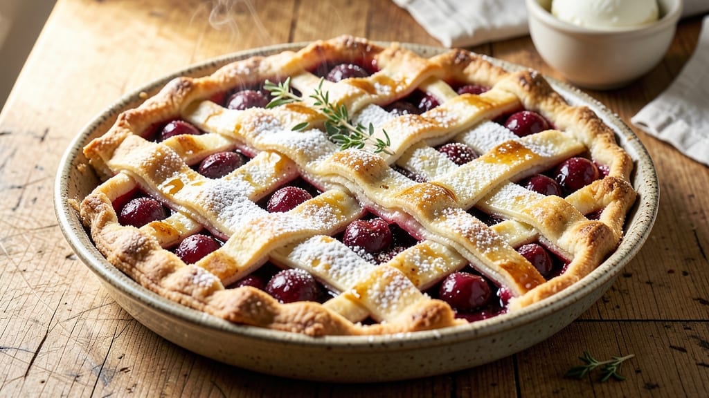 Aldi Cherry Pie Recipe: Deep Purple Filling in Flaky Lattice Crust