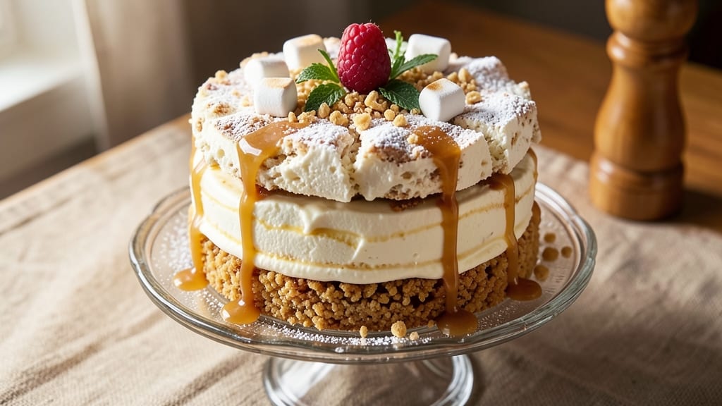 Rice Krispie Ice Cream Cake Recipe: Crunchy Clusters in Vanilla Bliss