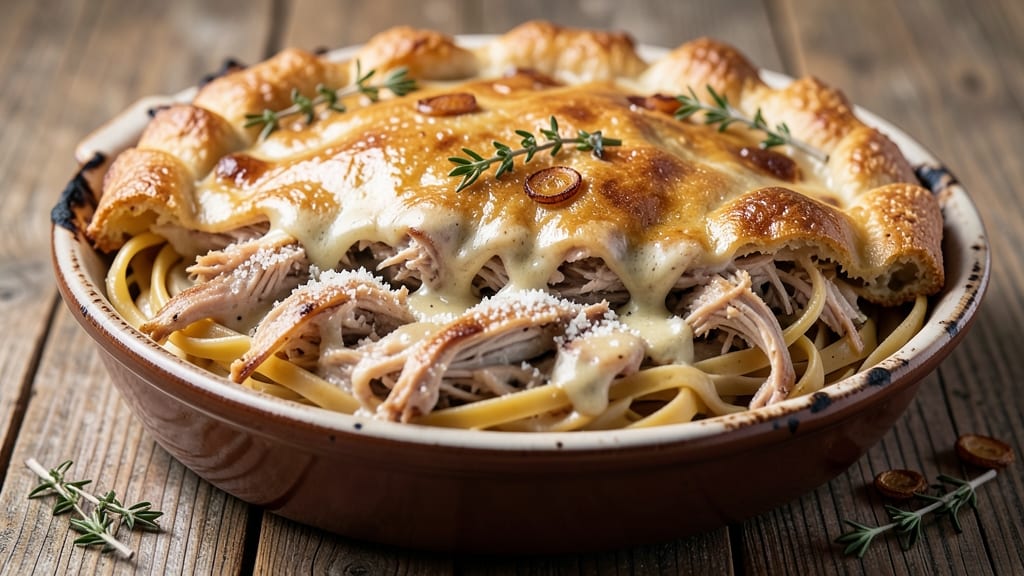 American Cafe Smoked Chicken Pasta Pie Recipe: Smoky, Cheesy Layers with Crispy Top