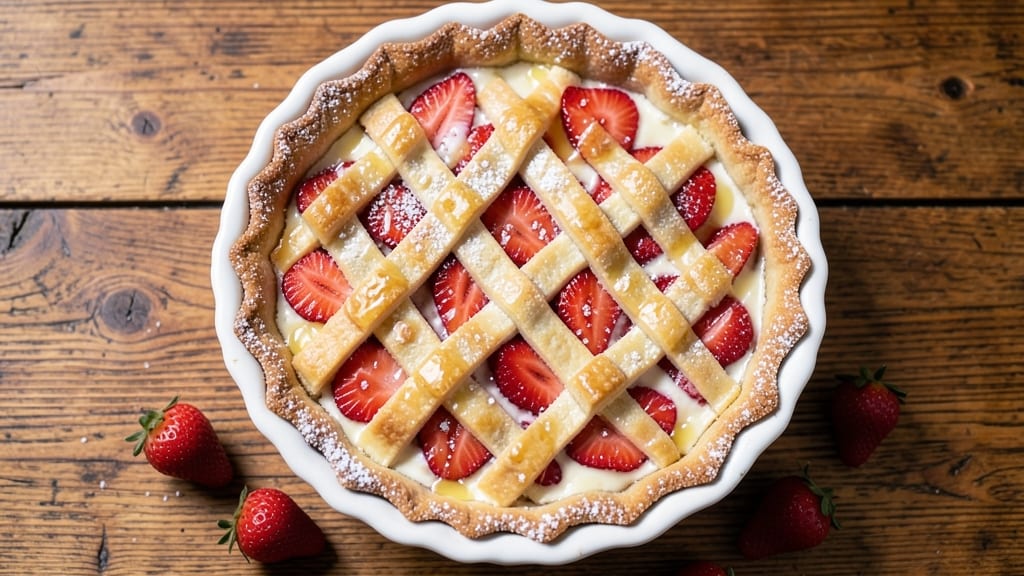 Fresh Strawberry Pie Recipe Without Jello: Bursting Juicy Berries in Buttery Crust