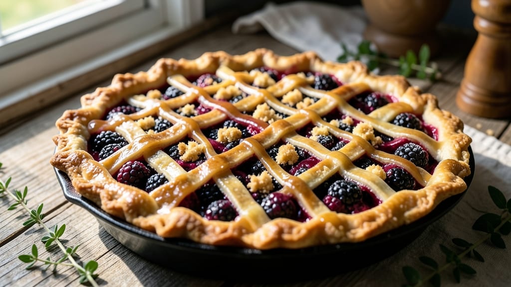 Amish Blackberry Pie Recipe: Rustic Crust and Bursting Jammy Filling