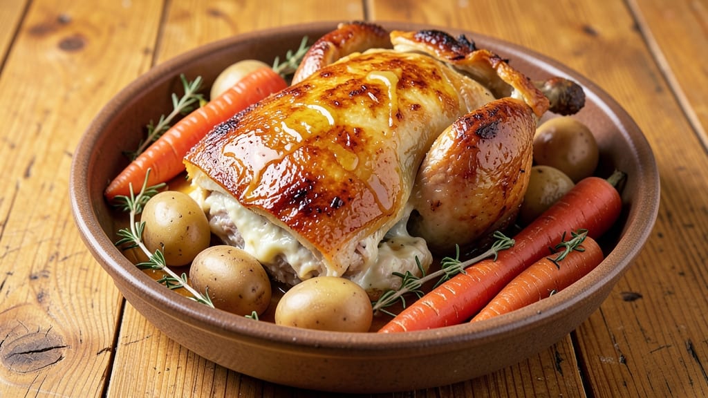 Roasted Chicken Pot Pie Recipe: Savory Gravy and Flaky Lattice Crown in One Dish