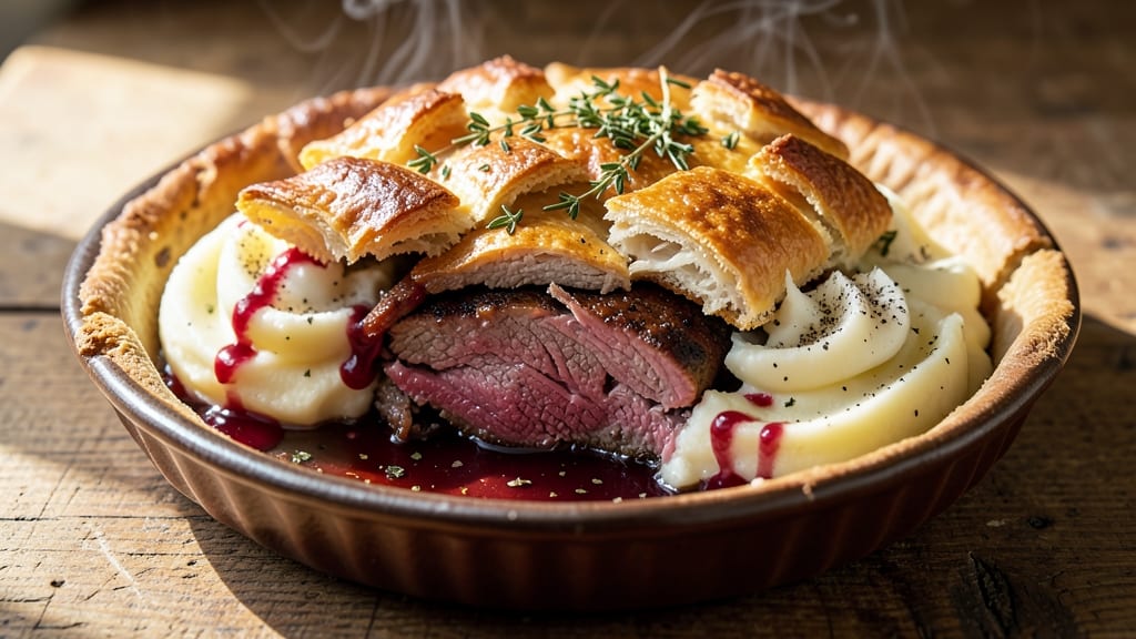 Roast Beef Meat Pie Recipe: Flaky Crust Hugs Savory Beef and Gravy Richness