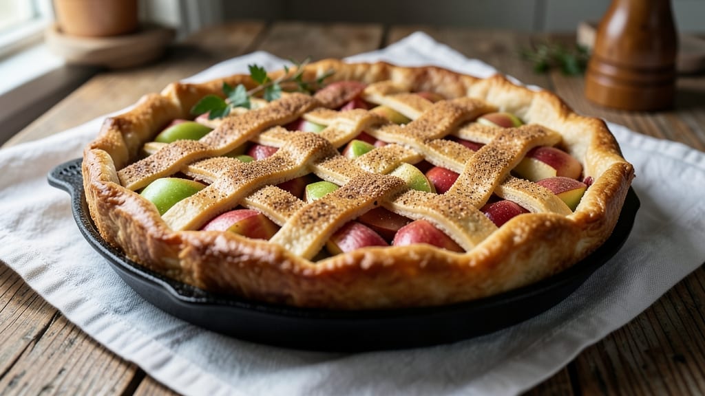 1950s Apple Pie Recipe: Vintage Spice and Crispy Lattice Crunch