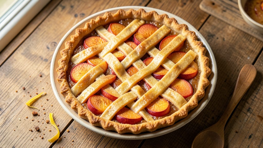 Amish Fresh Peaches Pie Recipe: Sunshine-Filled Lattice Crust with Bursting Juicy Fruit