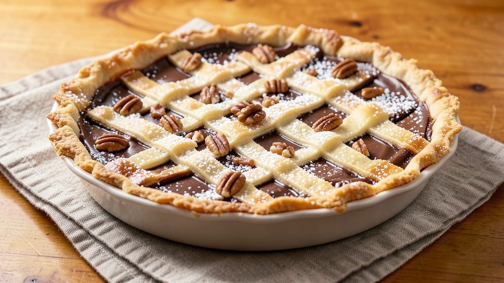 Angus Barn Chocolate Chess Pie Recipe Card: Rich Cocoa Crust and Fudgy Center Magic