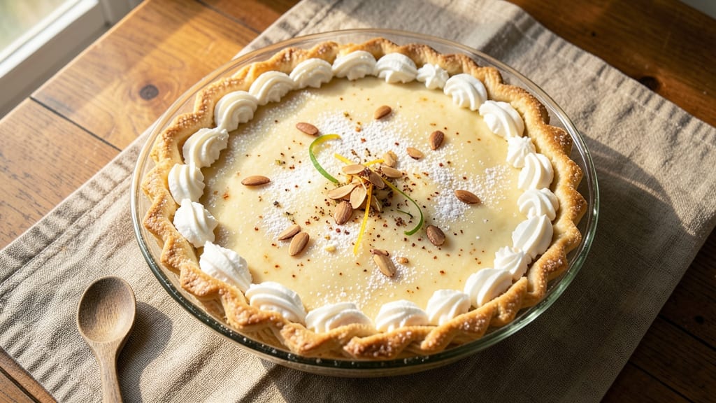 Almond Custard Pie Recipe: Nutty Cream Swirls in Buttery Crust