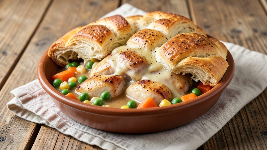 Quick Chicken Pot Pie Recipe With Biscuits: One-Pan Dinner With Buttery Topping