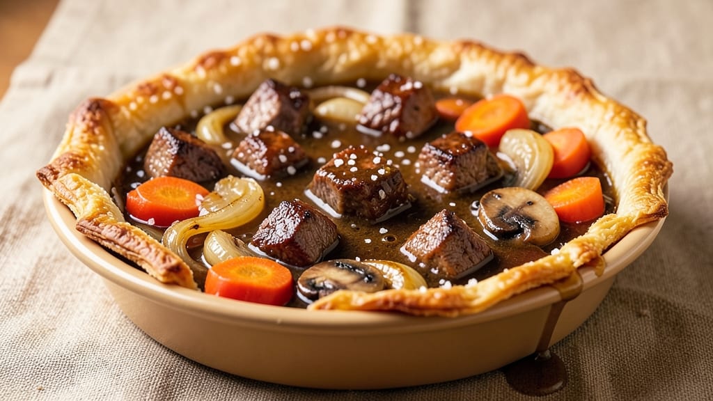 Slow Cooker Steak and Ale Pie Recipe: Deep Gravy and Flaky Lattice Crust Harmony