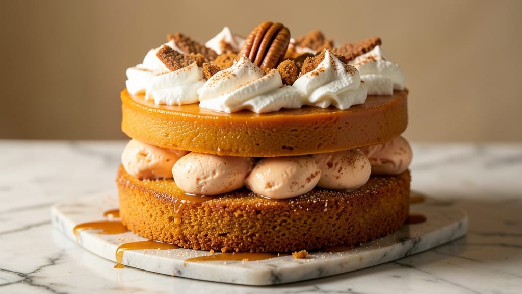 Pumpkin Pie Ice Cream Cake Recipe: Swirled Layers of Spice and Creamy Coolness