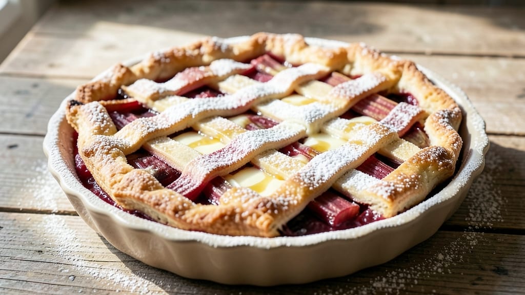 Amish Rhubarb Custard Pie Recipe: Rustic Homestead Tartness With Vanilla Kiss