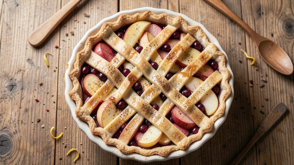 Apple Pear Cranberry Pie Recipe: Tart-Sweet Balance in Buttery Lattice Crust
