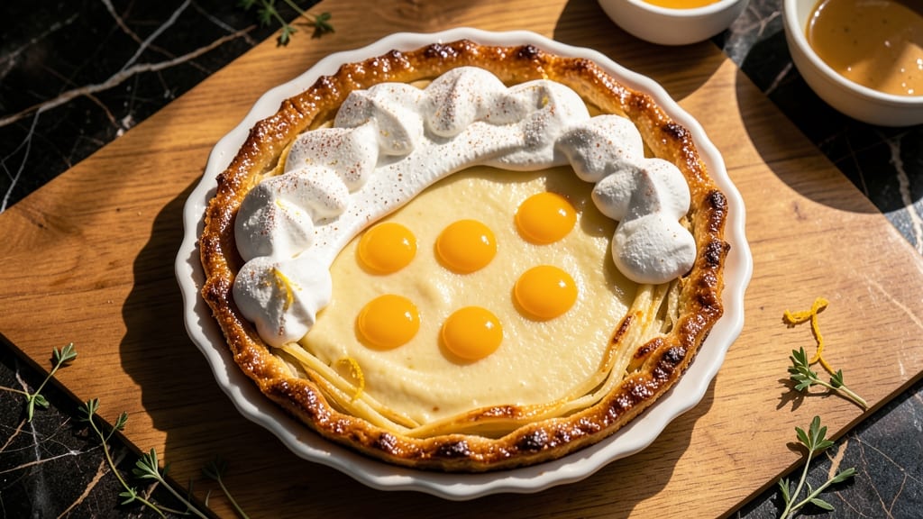 Special Egg Pie Recipe: Foil-Sealed Yolk Treasure in Buttery Lattice Crust