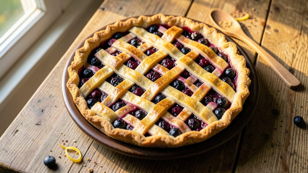 10 Inch Blueberry Pie Recipe: Juicy Berries Bursting Through Flaky Lattice