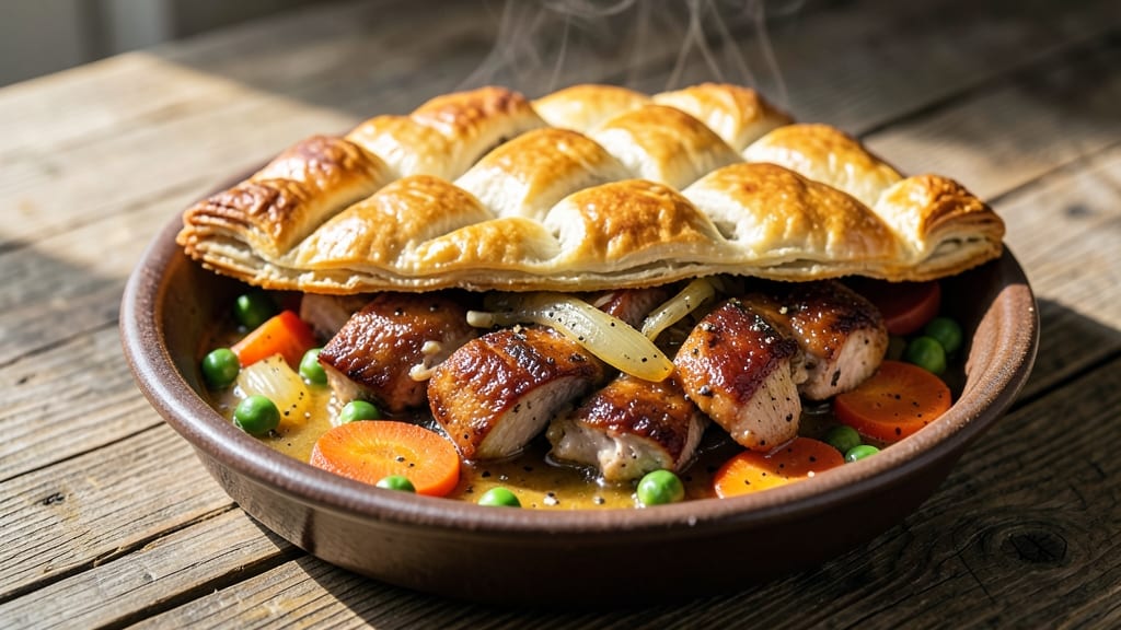 English Pot Pie Recipe: Savory Meat and Veggie Filling Under Flaky Crust