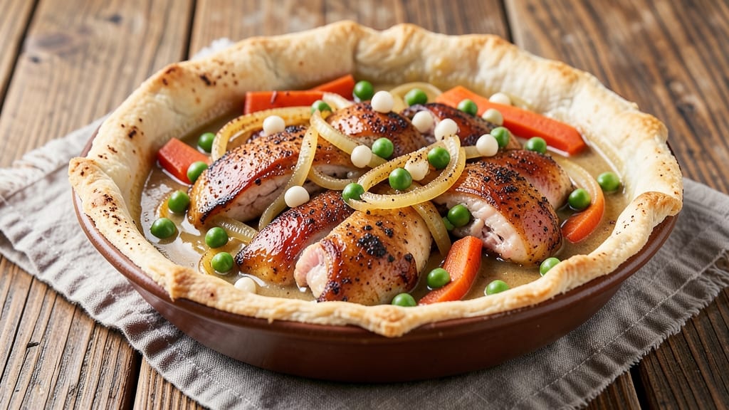 Smoky Chicken Pot Pie Recipe: Deep-Roasted Gravy and Flaky Lattice Crust