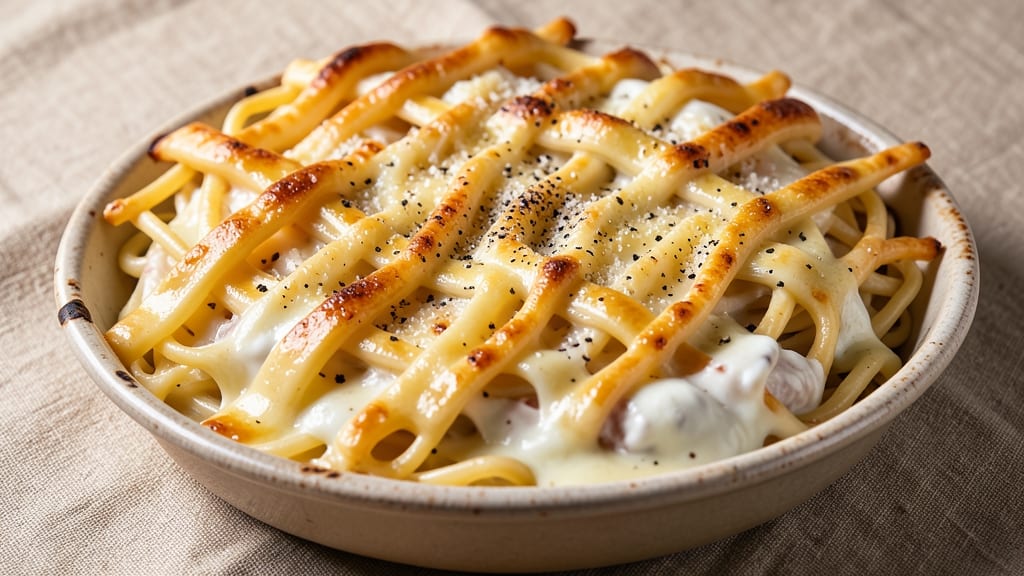 Alfredo Spaghetti Pie Recipe: No-Bake Cheesecake Twist With Pasta Layers