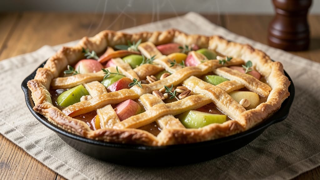 Ambrosia Apple Pie Recipe: Layered Vanilla Cream and Spiced Fruit Bliss