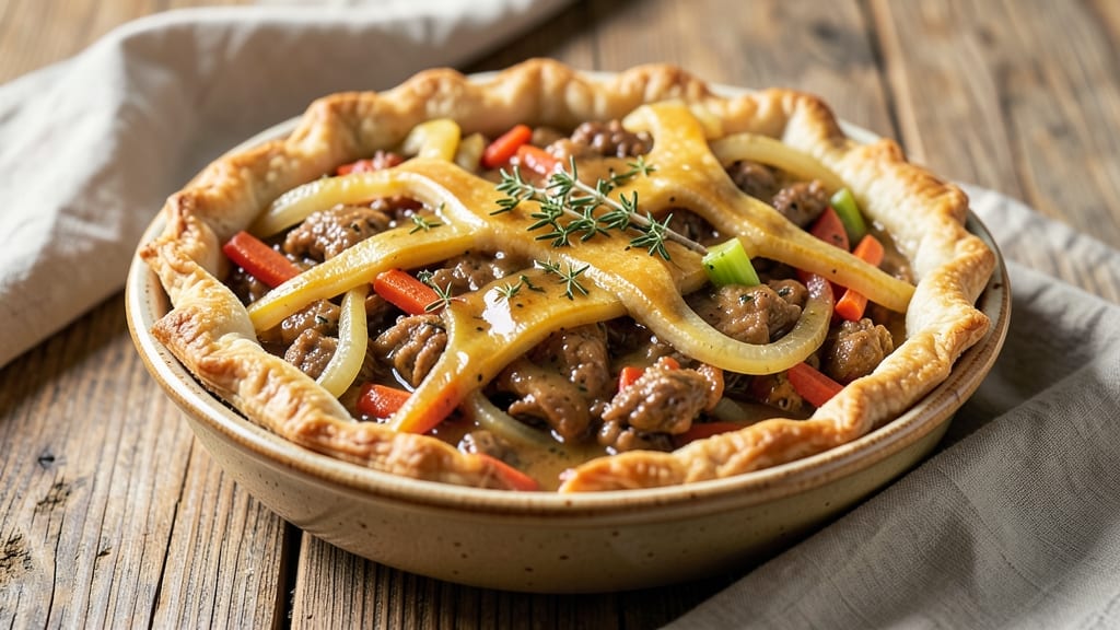 Single Crust Turkey Pot Pie Recipe: Juicy Turkey and Veggie Filling Under Golden Crust
