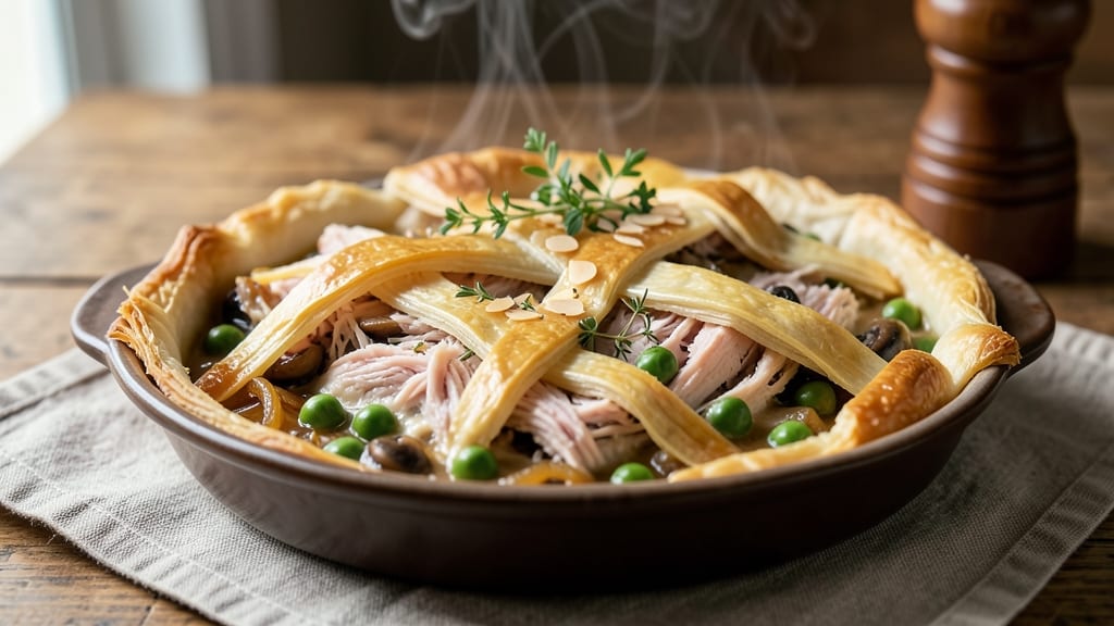 Turkey Pot Pie With Phyllo Pastry Recipe: Crispy Lattice Crust Meets Savory Gravy Filling