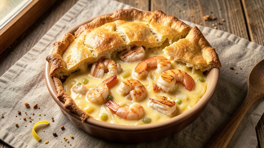 Red Lobster Cheddar Biscuit Pot Pie Recipe: Crisp-Topped Comfort with Gooey Cheese Layers