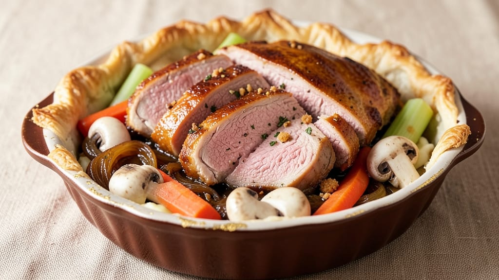 Pork Roast Pot Pie Recipe: Savory Gravy and Flaky Lattice Crown in One Pot