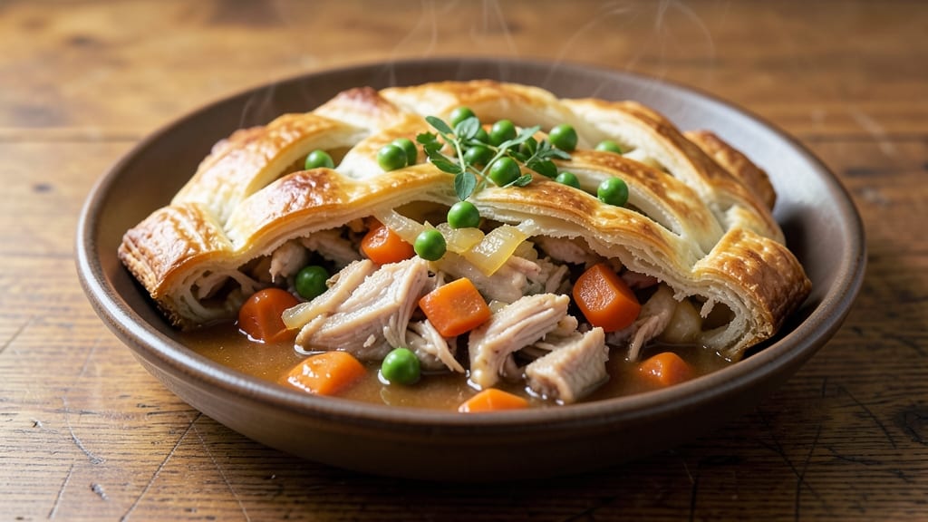 9-Inch Chicken Pot Pie Recipe: One-Pan Dinner With Golden Crust Top
