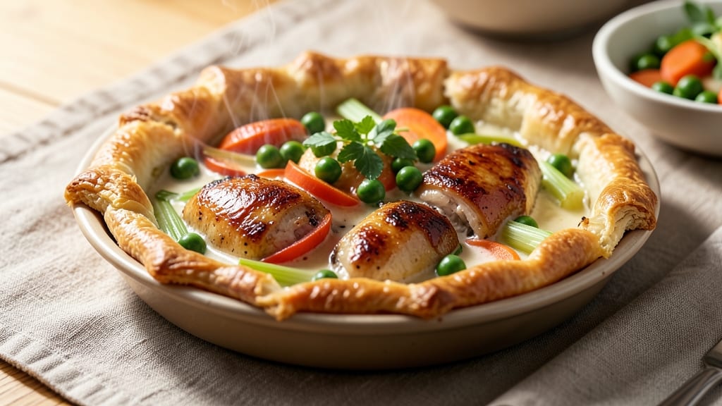 1 Crust Chicken Pot Pie Recipe: Double-Layered Comfort in One Dish