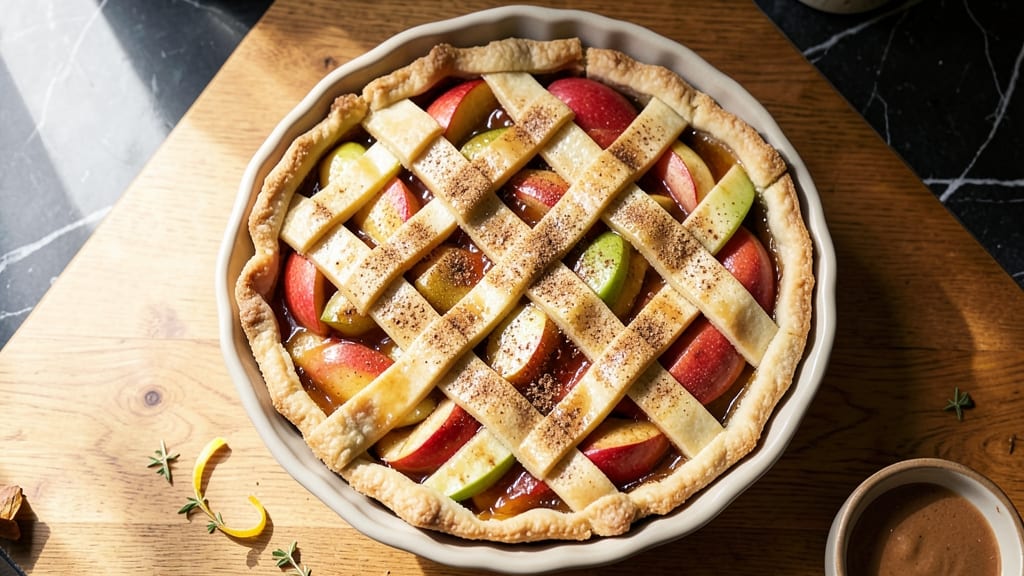 Southern Dutch Apple Pie Recipe: Vanilla Bean Infused Filling in Crispy Lattice