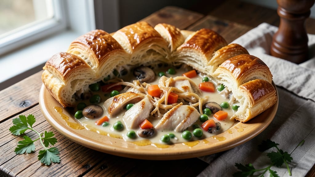 Slow Cooker Chicken Pot Pie Recipe With Biscuits: Savory Gravy and Flaky Top in One Pan