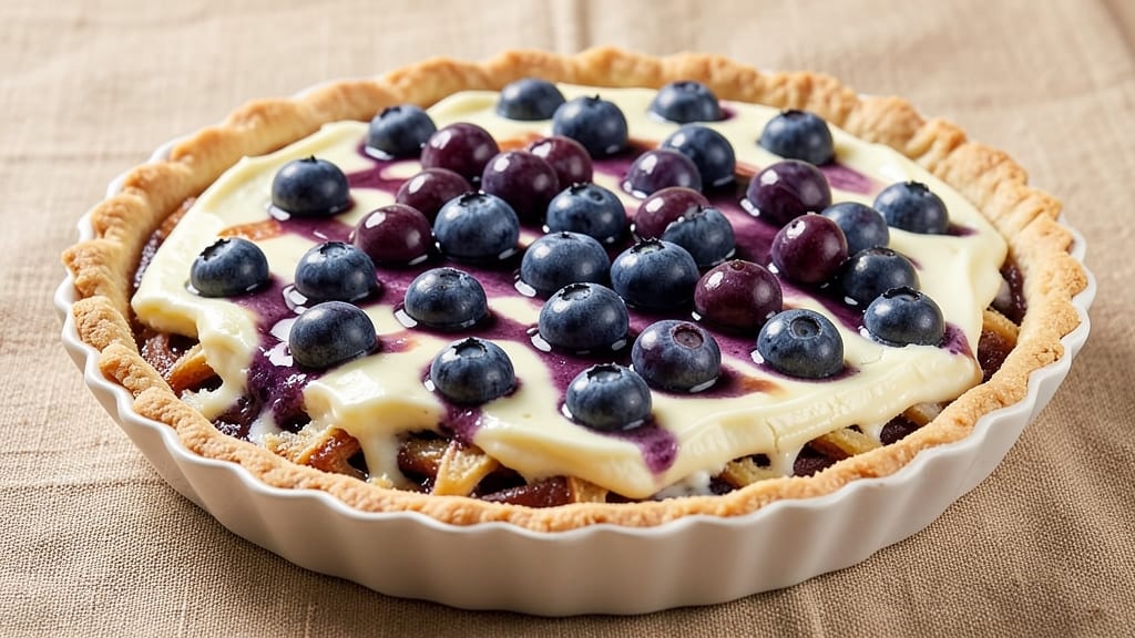 Marie Callender's Blueberry Sour Cream Pie Recipe: Golden Lattice Crown Over Silky Cream