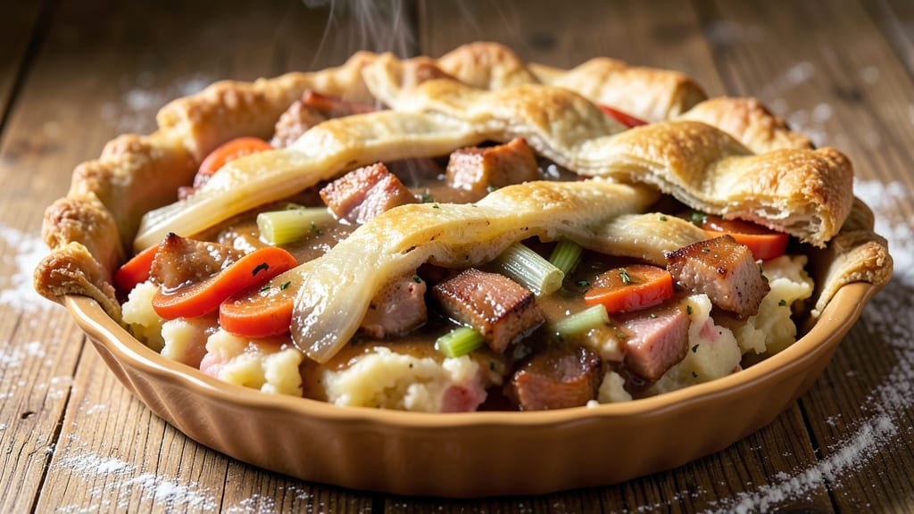 Sloppy Ham Pot Pie Recipe: Smoky-Sweet Filling Hugged by Flaky Crust