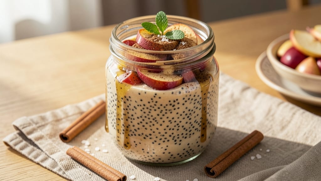 Apple Pie Chia Seed Pudding Recipe: No-Bake Layers of Spiced Warmth and Creamy Cool