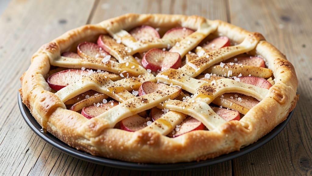 Apple Fritter Pie Recipe: Golden Lattice Crust Over Spiced Apple Filling