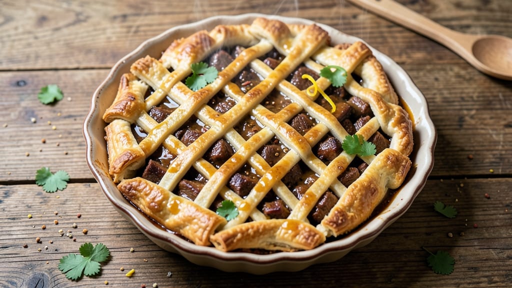 American Indian Meat Pie Recipe: Savory-Spiced Filling in Flaky Lattice Crust
