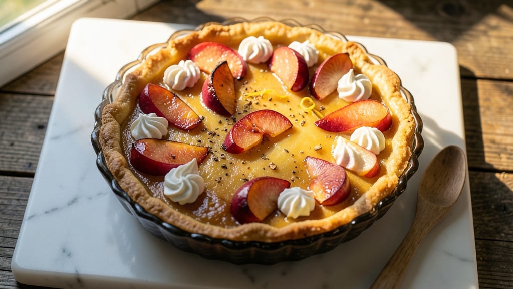 Apple and Custard Impossible Pie Recipe: Foil-Sealed Yolk Treasure in Golden Crust