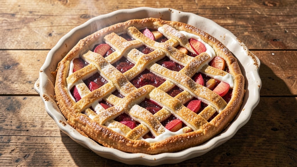 Apple Cinnamon Kringle Pie Recipe: Flaky Lattice Crust With Spiced Apple Filling Bursts