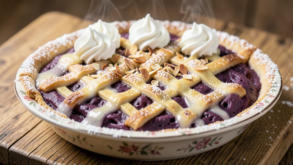 Purple Sweet Potato Haupia Pie Recipe: Tropical Cream Cheese Swirl Delight