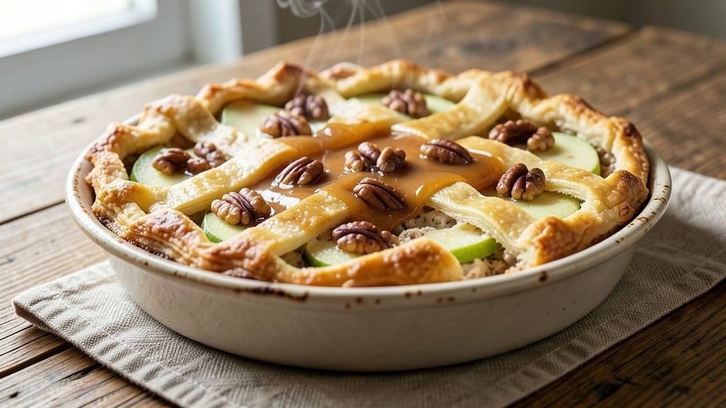 Apple Caramel Nut Pie Recipe: Warm Spice and Crunchy Topping Fusion