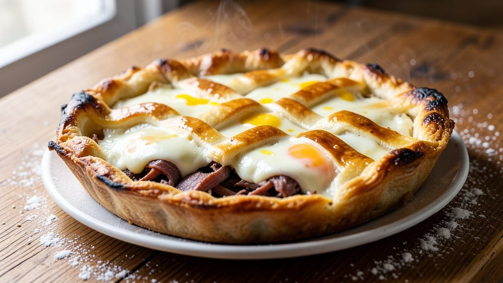 Pork and Egg Pie Recipe: Savory Crust Hugs Silky Egg Centers
