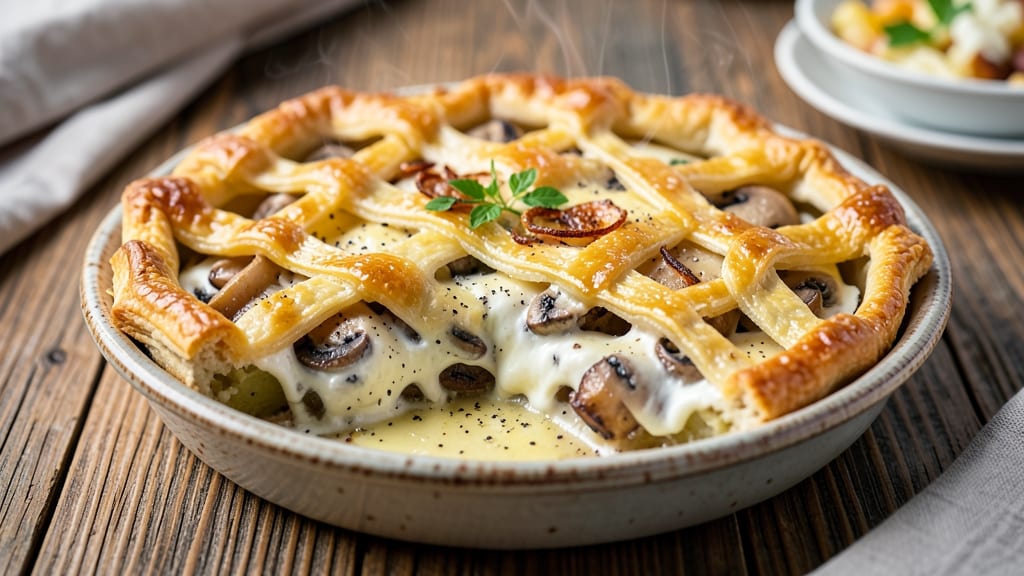 Potato Cheese and Mushroom Pie Recipe: Savory Rustic Crust With Earthy Flavor Fusion
