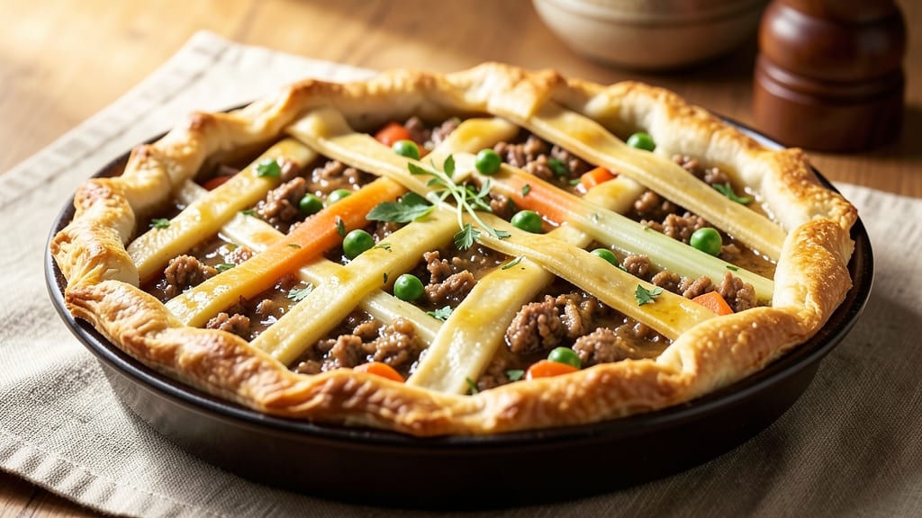 Savory Turkey Pot Pie Recipe: Herb-Infused Gravy and Flaky Lattice Top