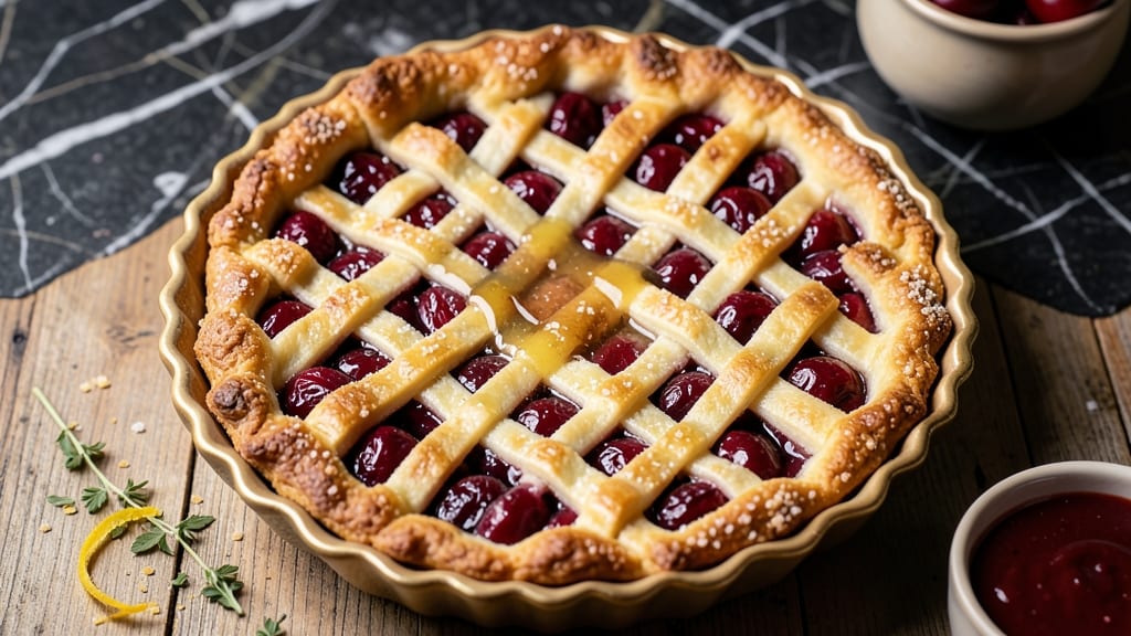 American Cherry Pie Recipe: Juicy Tart Cherries in Buttery Lattice Crust