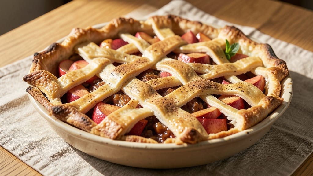 Red Apple Pie Recipe From Scratch: Crispy Lattice Crust With Bursting Fruit
