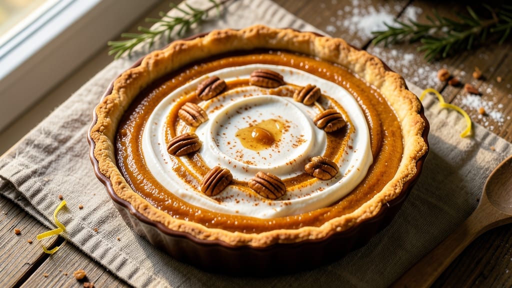 Almost Christmas Sweet Potato Pie Recipe: Spiced Whiskey Swirl With Crispy Lattice Top
