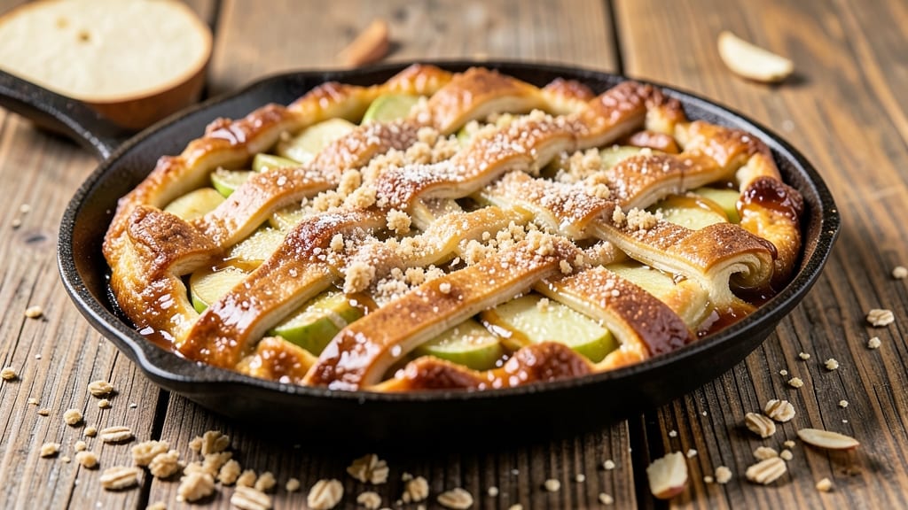 Apple Hill Pie Recipe: Spiced Apple Filling in Golden Lattice Crust