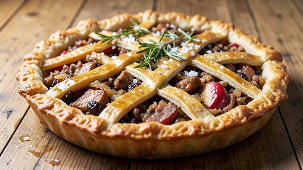 Pork Mincemeat Pie Recipe: Spiced Meat Filling With Buttery Crust Lattice